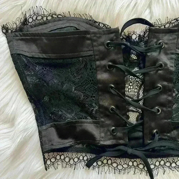 Nasty Gal Express Yourself Corset Top Black Size 4 - Picture 8 of 9